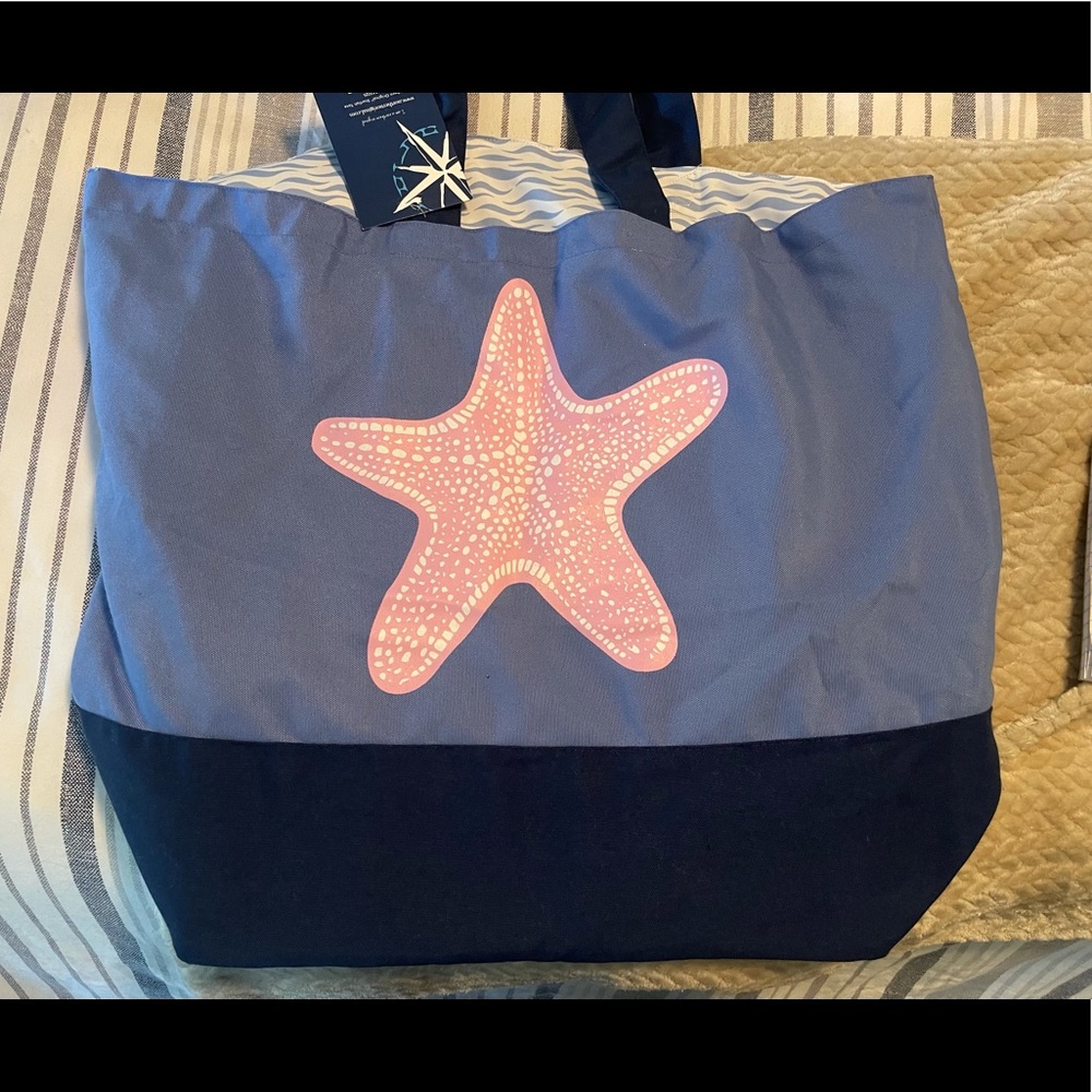 NWT XL paper store starfish tote